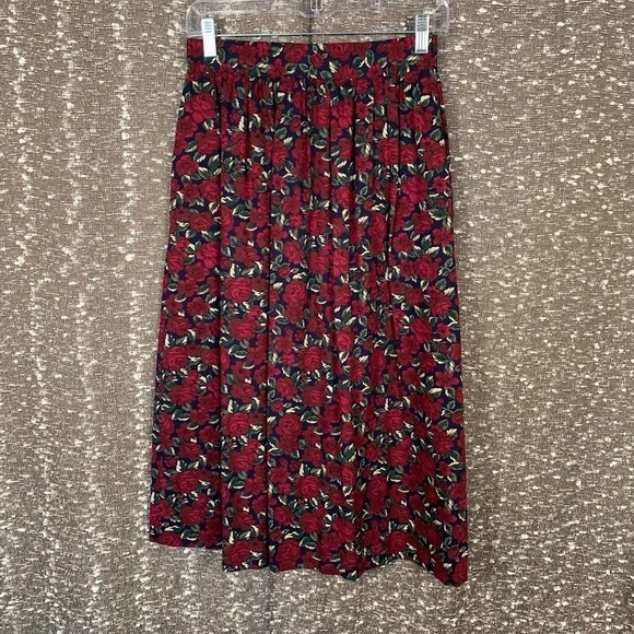Innervisions Dresses & Skirts - Vintage Innervisions By Ship N'Shore Pleated Floral Midi Skirt Women's M
